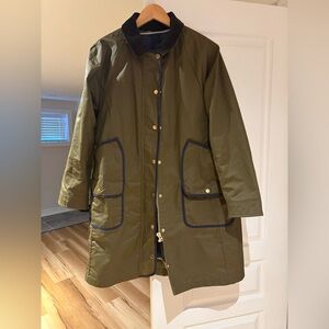 J. Crew Olive Utility Jacket with Navy Accents NWOT